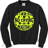 No Crying Pickleball Player Paddleball Lover Dink Funny Kids Sweatshirt thumb 0