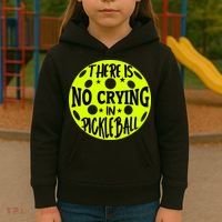 No Crying Pickleball Player Paddleball Lover Dink Funny Kids Hoodie thumb 3