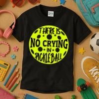 No Crying Pickleball Player Paddleball Lover Dink Funny Kids T-Shirt thumb 3