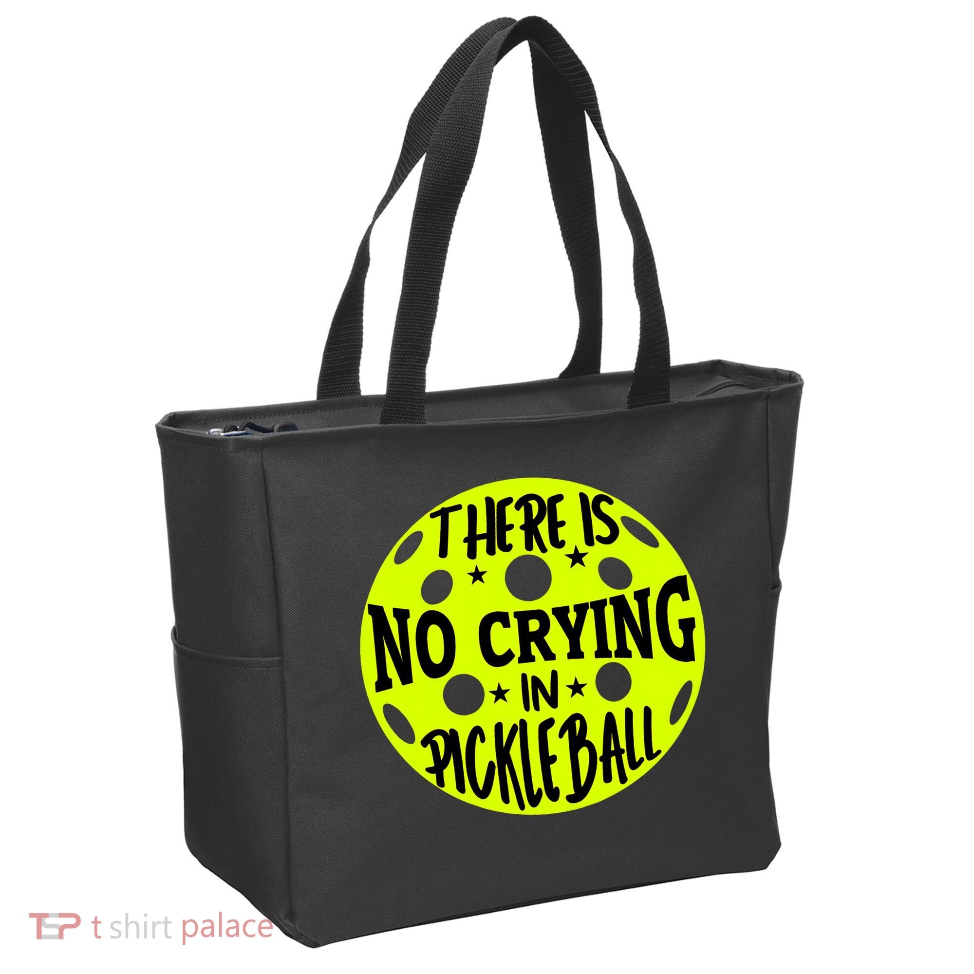 No Crying Pickleball Player Paddleball Lover Dink Funny Tote Bag