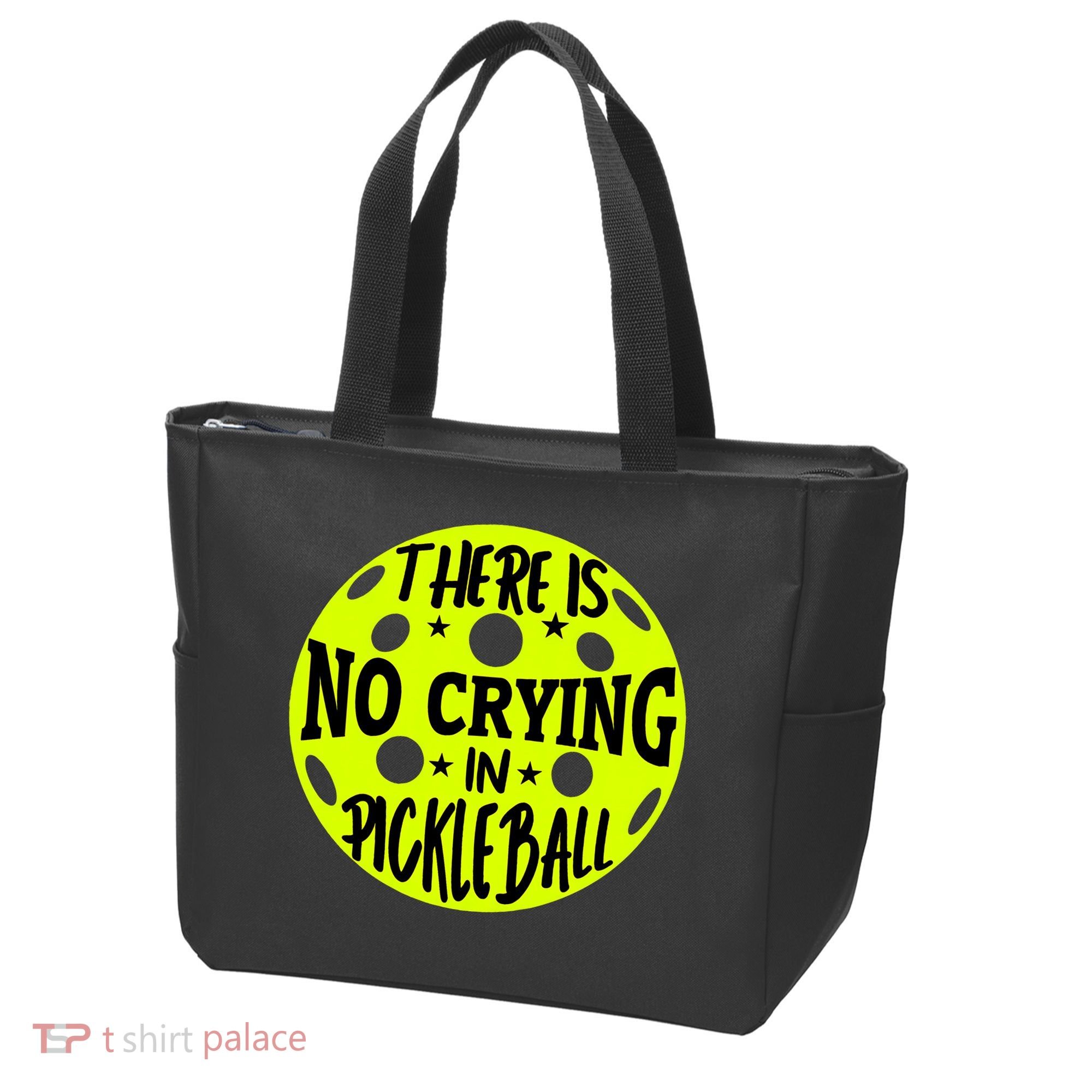 No Crying Pickleball Player Paddleball Lover Dink Funny Tote Bag