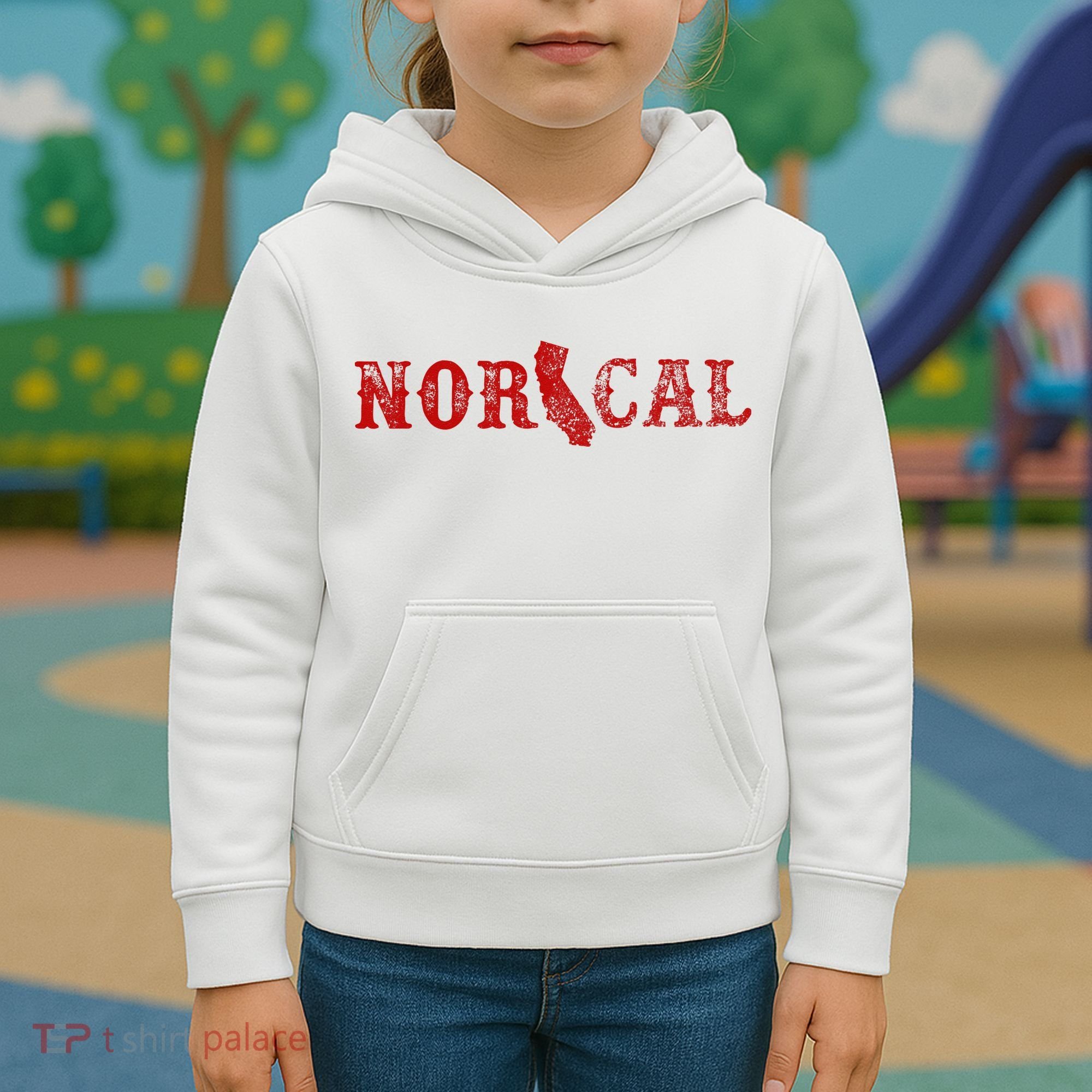 NOR CAL Retro Style California Kids Hoodie