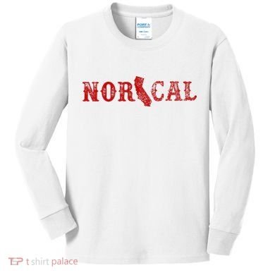 NOR CAL Retro Style California Kids Long Sleeve Shirt