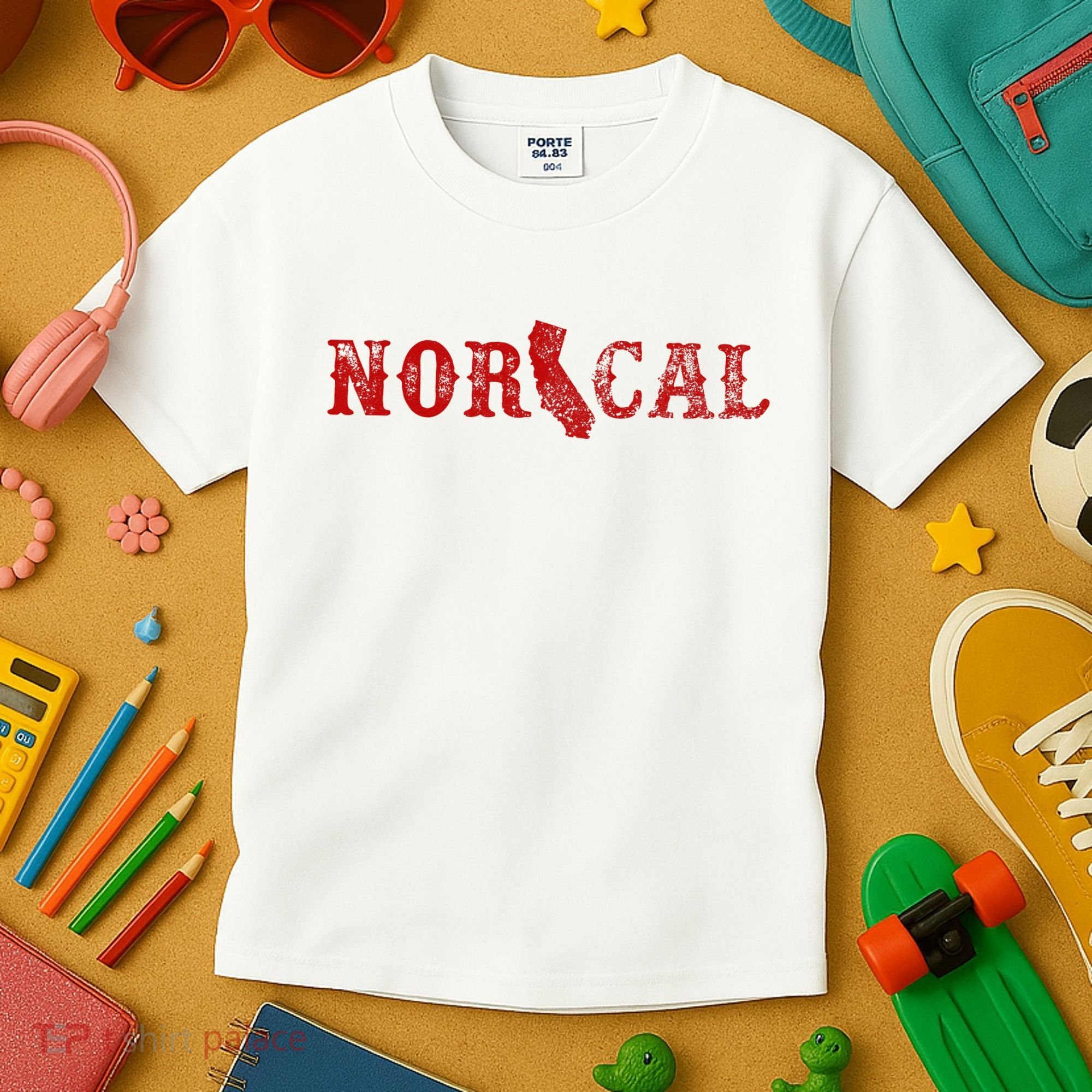 NOR CAL Retro Style California Kids T-Shirt