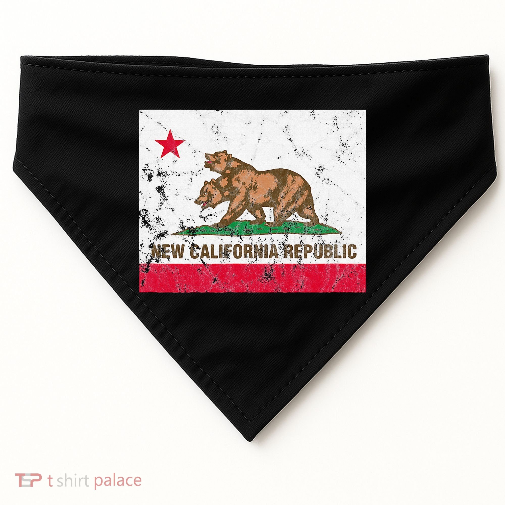 New California Republic Ncr Flag State USA-Made Doggie Bandana