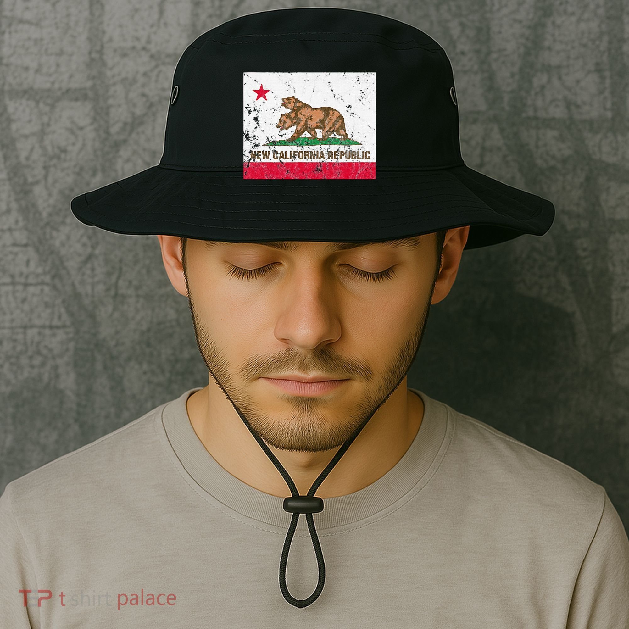 New California Republic Ncr Flag State Bucket Hat
