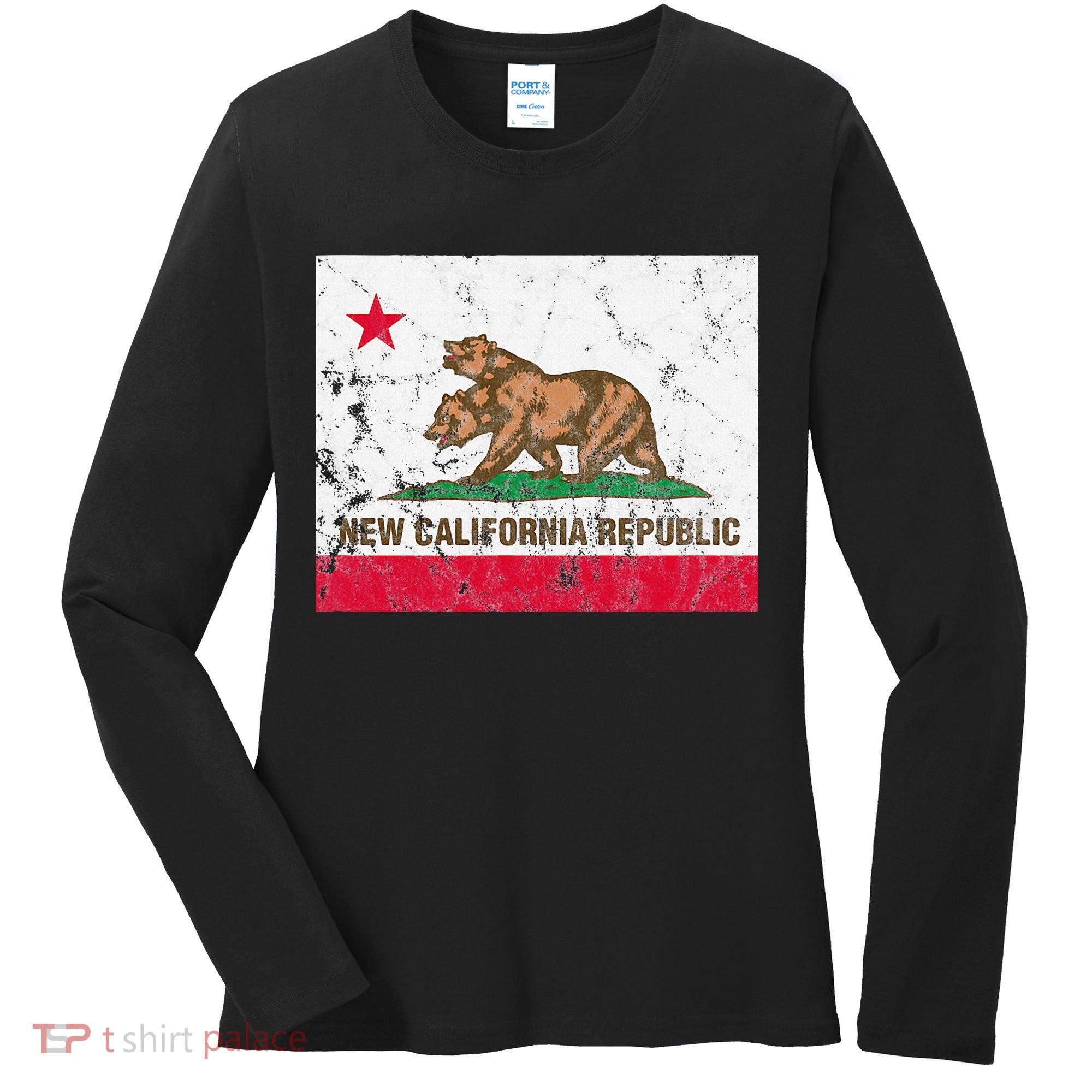 New California Republic Ncr Flag State Women's Long Sleeve Shirt