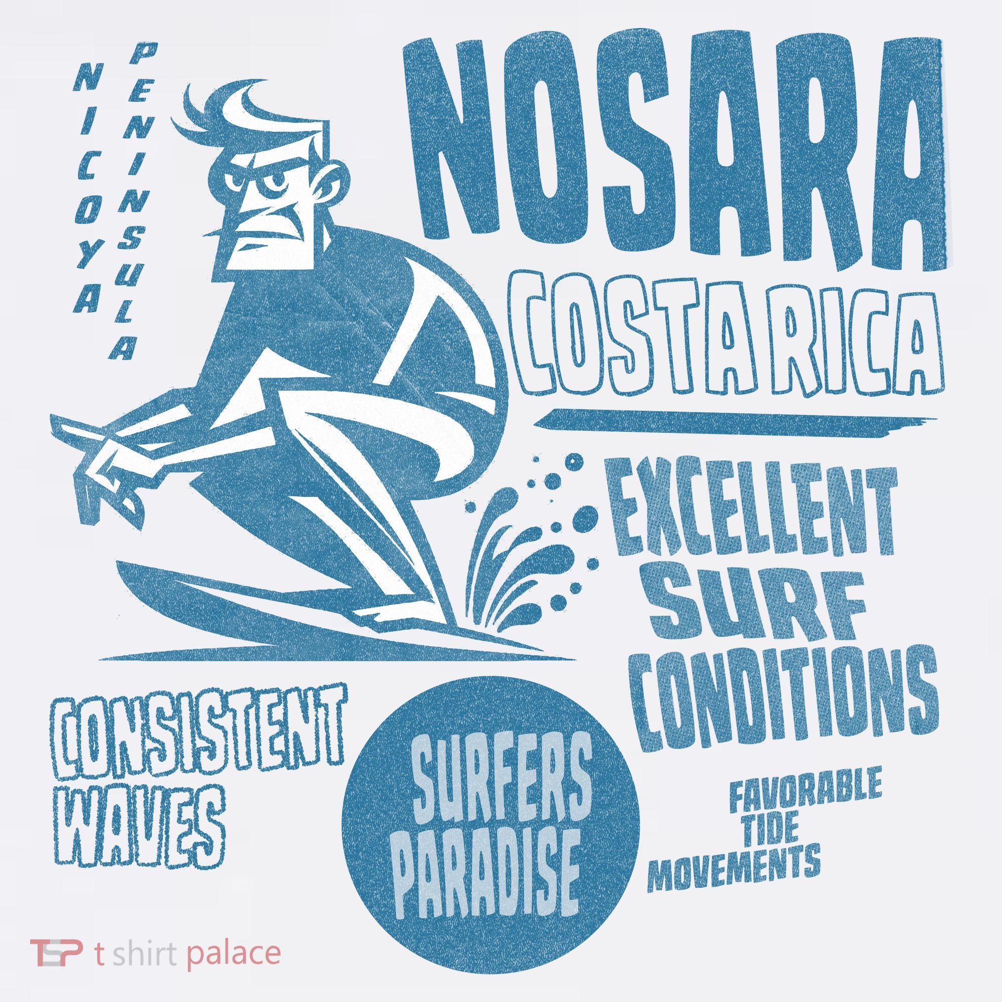 Nosara Costa Rica Sufing Vintage T-Shirt