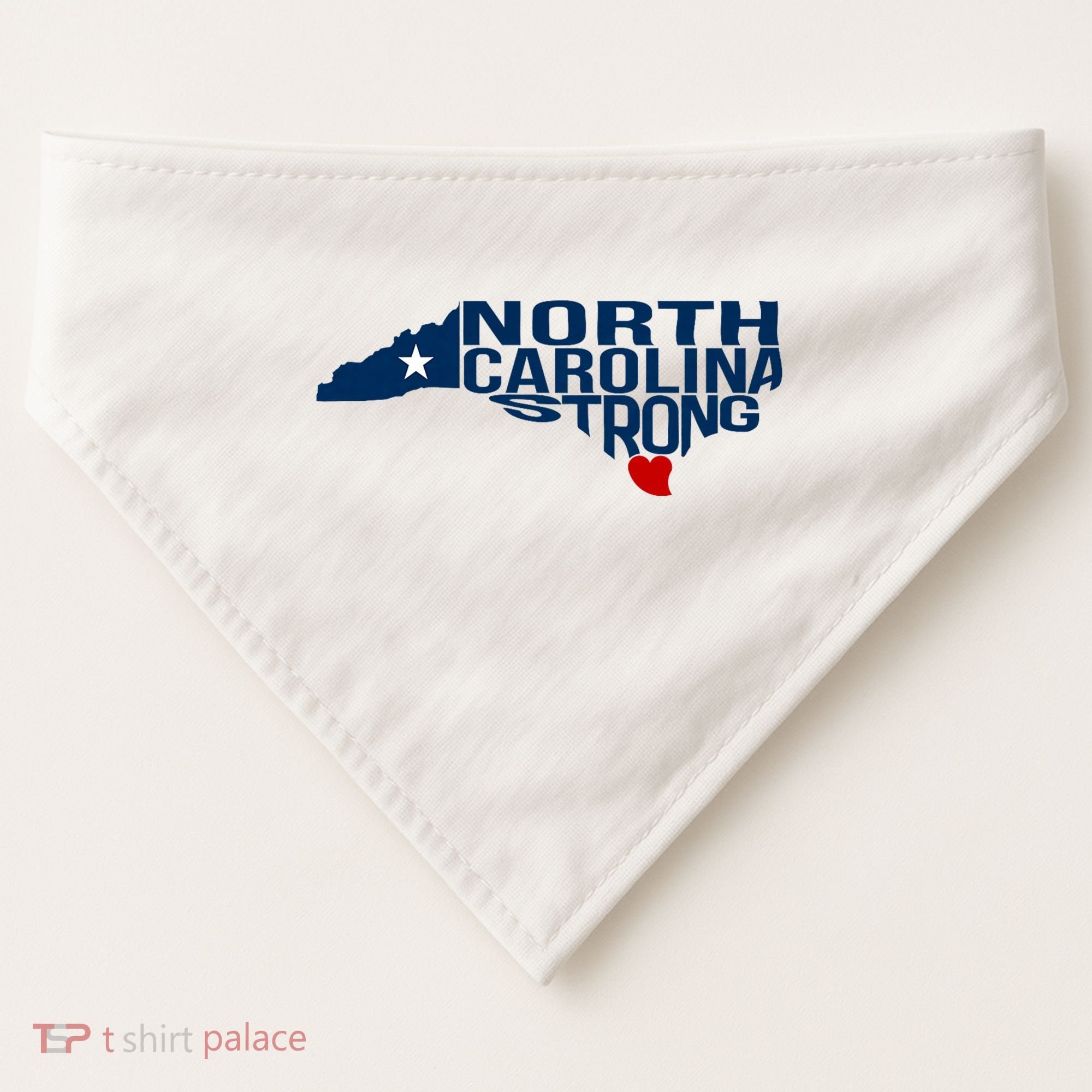 North Carolina Strong With Nc State And Love North Carolina USA-Made Doggie Bandana