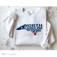 North Carolina Strong With Nc State And Love North Carolina Sweatshirt thumb 2