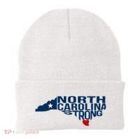 North Carolina Strong With Nc State And Love North Carolina Beanie thumb 0