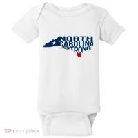 North Carolina Strong With Nc State And Love North Carolina Baby Bodysuit thumb 0