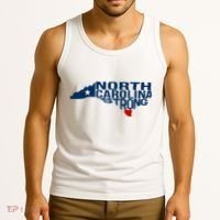 North Carolina Strong With Nc State And Love North Carolina Tank Top thumb 3