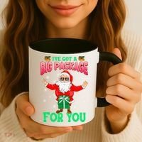 Naughty Christmas Santa Ive Got A Big Package For You Cool Gift Coffee Mug thumb 3