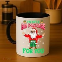 Naughty Christmas Santa Ive Got A Big Package For You Cool Gift Coffee Mug thumb 4