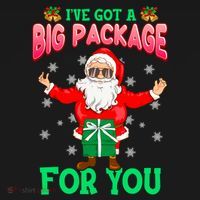 Naughty Christmas Santa Ive Got A Big Package For You Cool Gift Women's Hoodie thumb 2