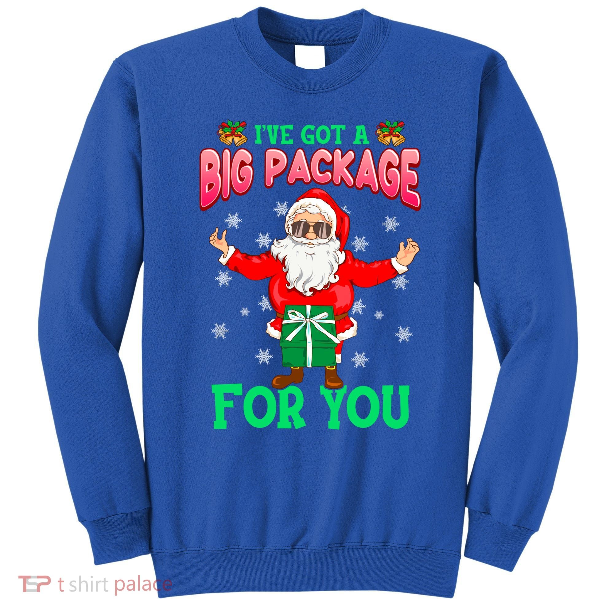 Naughty Christmas Santa Ive Got A Big Package For You Cool Gift Sweatshirt
