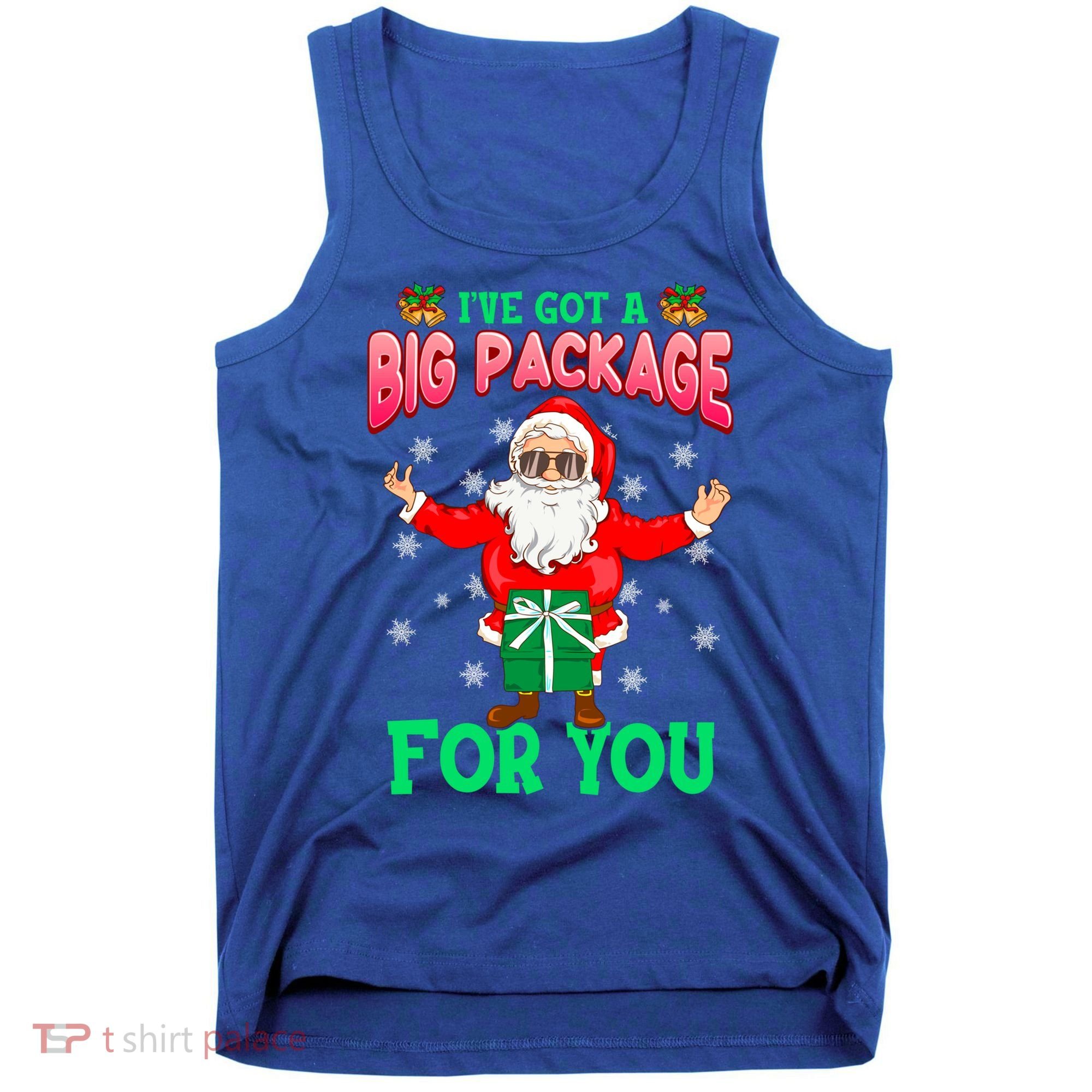 Naughty Christmas Santa Ive Got A Big Package For You Cool Gift Tank Top