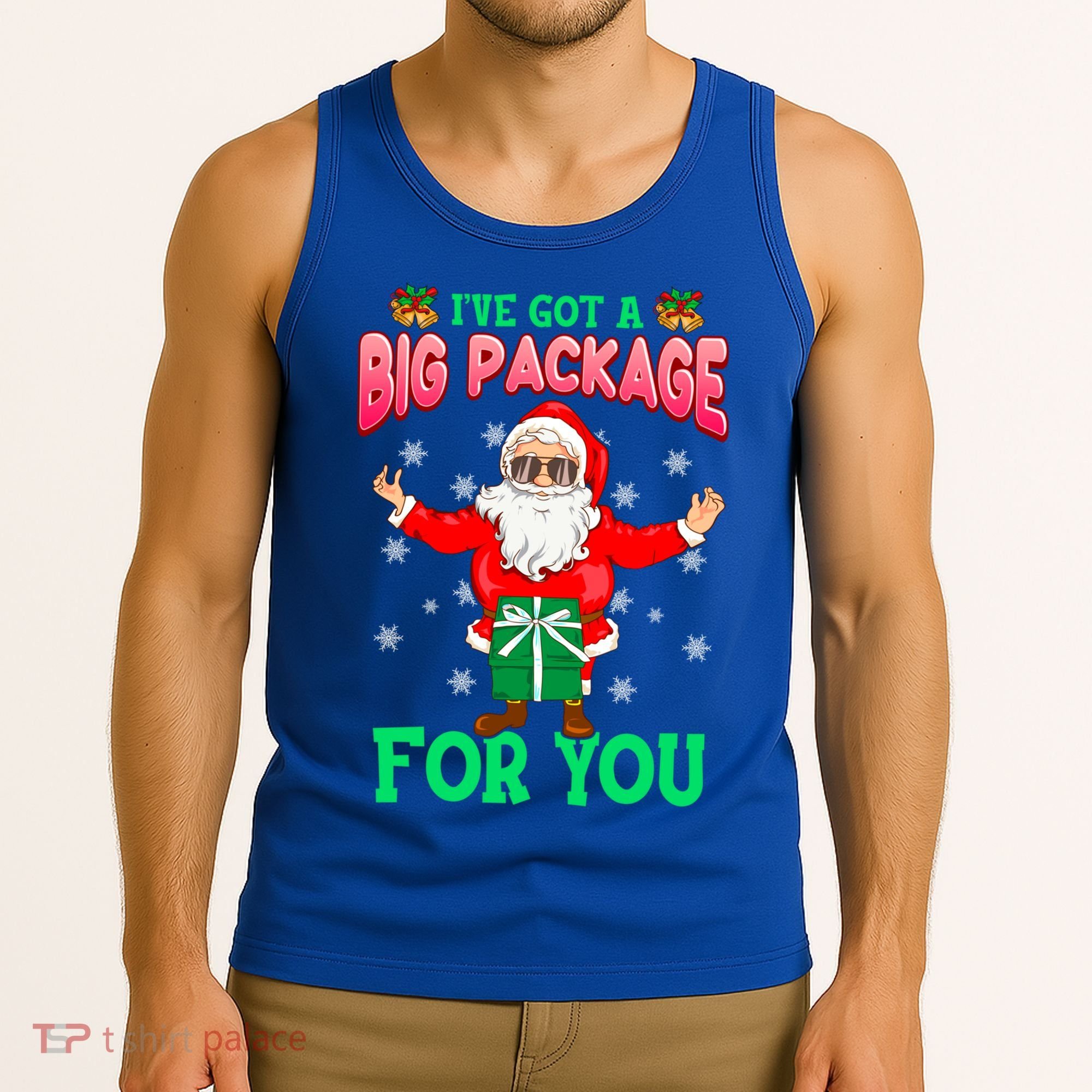 Naughty Christmas Santa Ive Got A Big Package For You Cool Gift Tank Top