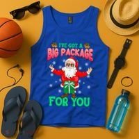 Naughty Christmas Santa Ive Got A Big Package For You Cool Gift Tank Top thumb 4