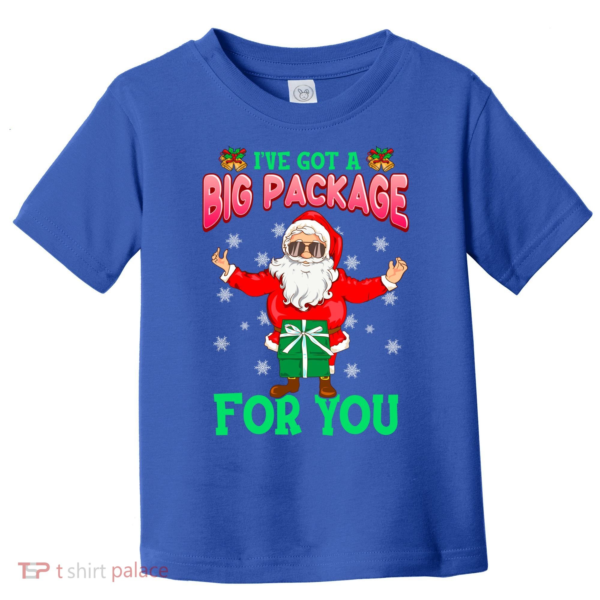 Naughty Christmas Santa Ive Got A Big Package For You Cool Gift Toddler T-Shirt