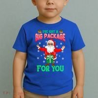 Naughty Christmas Santa Ive Got A Big Package For You Cool Gift Toddler T-Shirt thumb 2