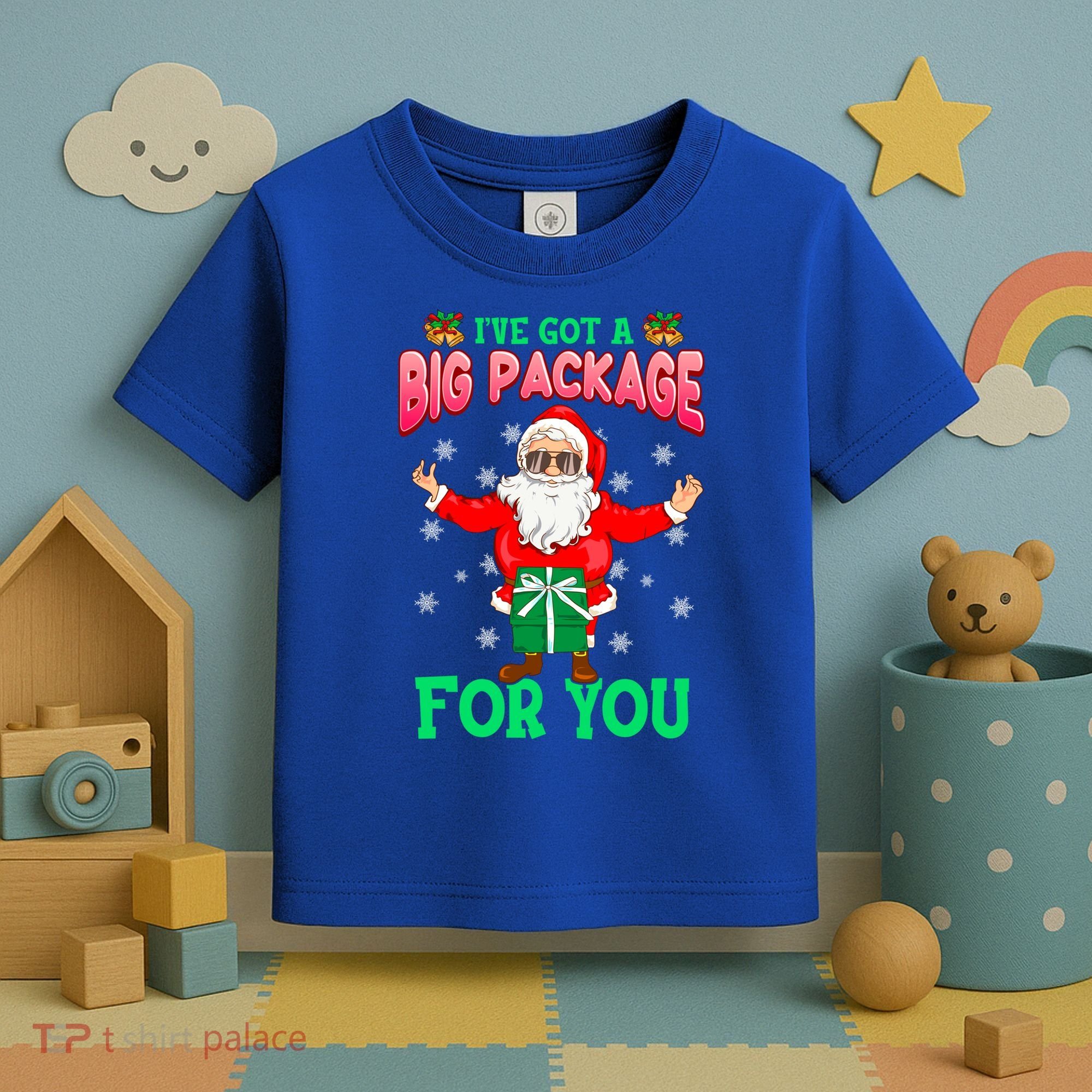 Naughty Christmas Santa Ive Got A Big Package For You Cool Gift Toddler T-Shirt