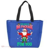 Naughty Christmas Santa Ive Got A Big Package For You Cool Gift Tote Bag thumb 0