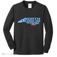North Carolina Stronger Than The Storm Stronger Together Kids Long Sleeve Shirt thumb 0