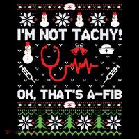 Nurse Christmas Stethoscope Rn Lpn Scrub Xmas Im Not Tachy Coffee Mug thumb 5