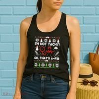 Nurse Christmas Stethoscope Rn Lpn Scrub Xmas Im Not Tachy Women's Tank Top thumb 2