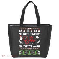 Nurse Christmas Stethoscope Rn Lpn Scrub Xmas Im Not Tachy Tote Bag thumb 0