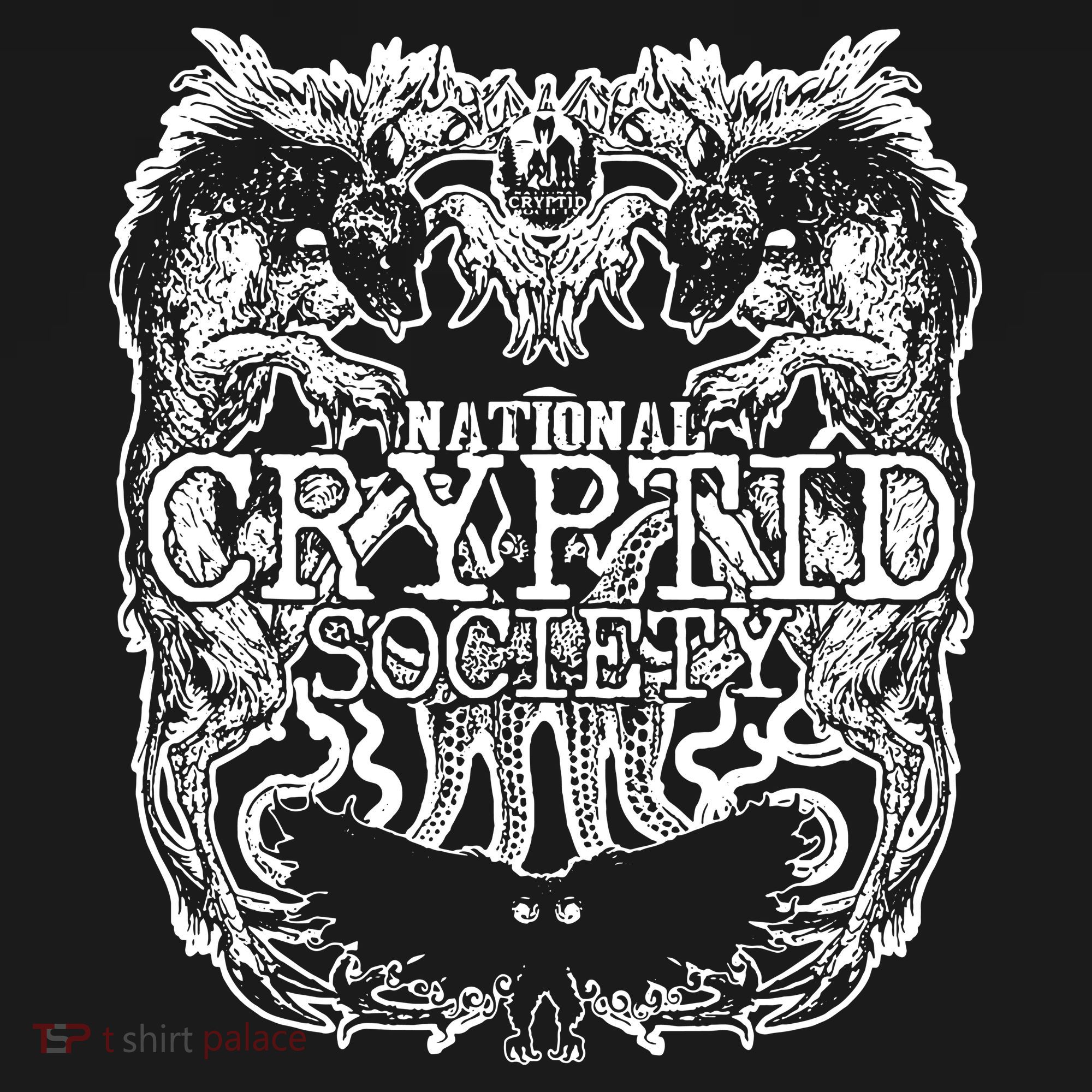 National Cryptid Society Wendigo Giant Octopus Mothman Beast Long Sleeve Shirt
