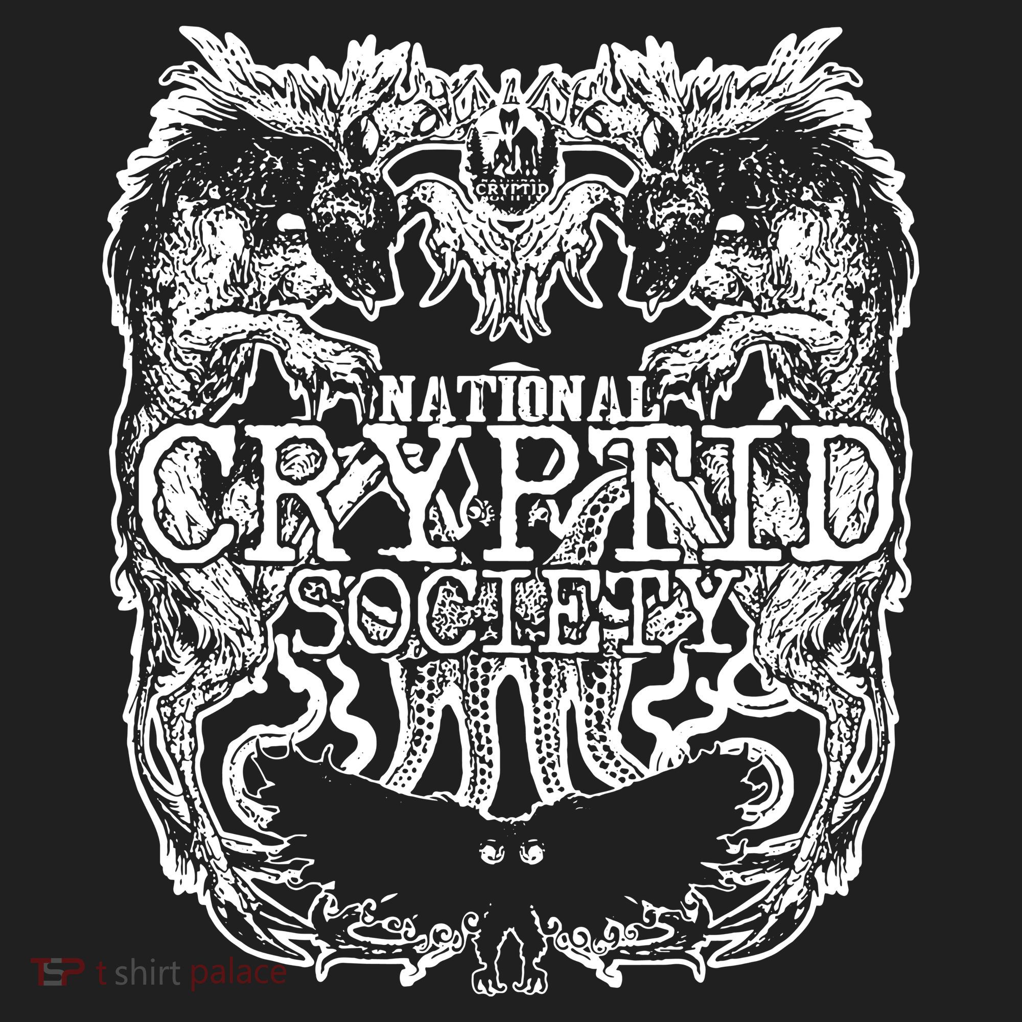 National Cryptid Society Wendigo Giant Octopus Mothman Beast Crop Fleece Hoodie