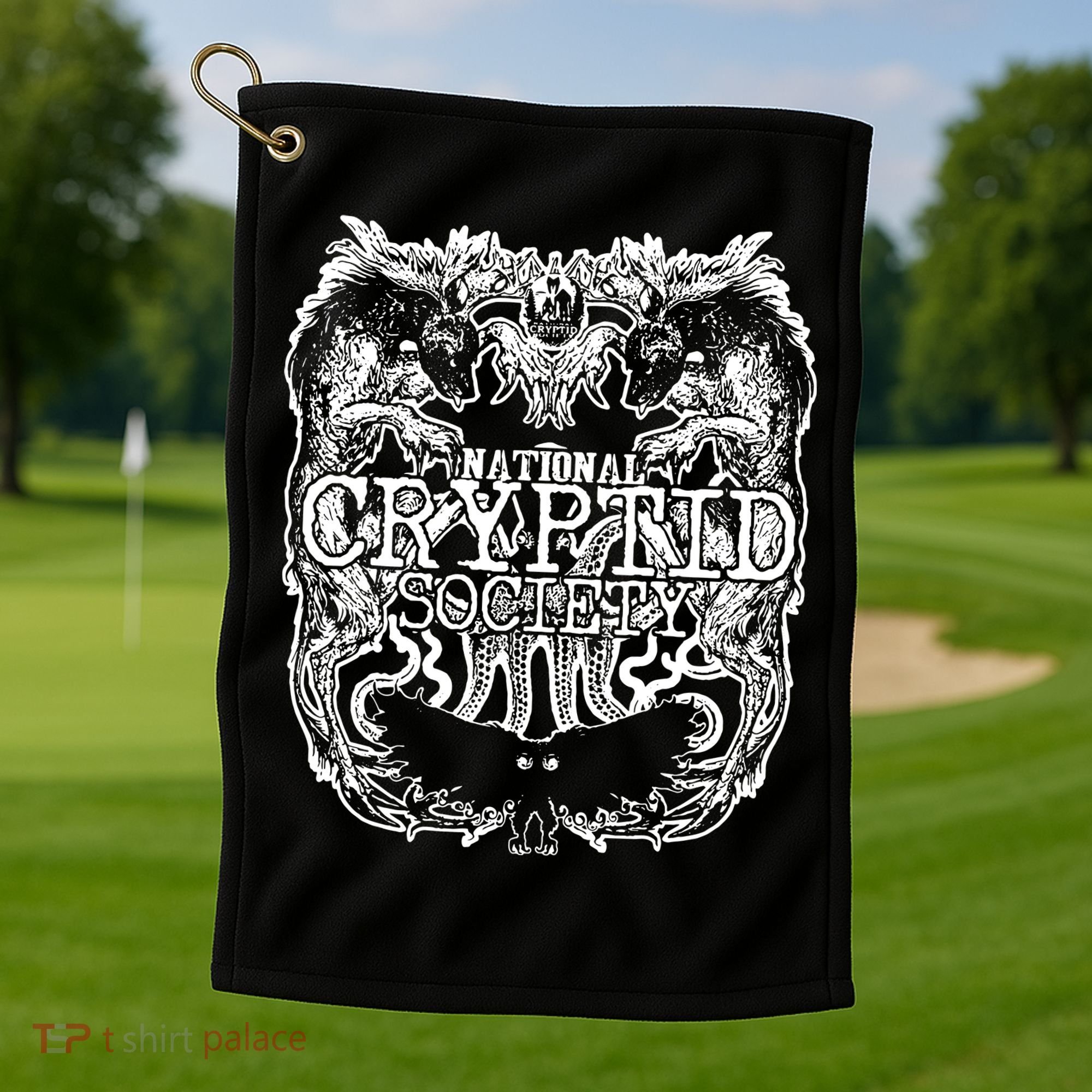 National Cryptid Society Wendigo Giant Octopus Mothman Beast Golf Towel