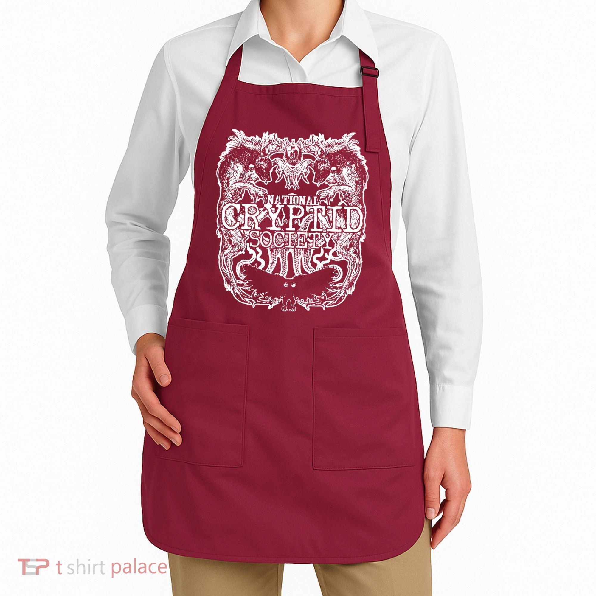National Cryptid Society Wendigo Giant Octopus Mothman Beast Apron