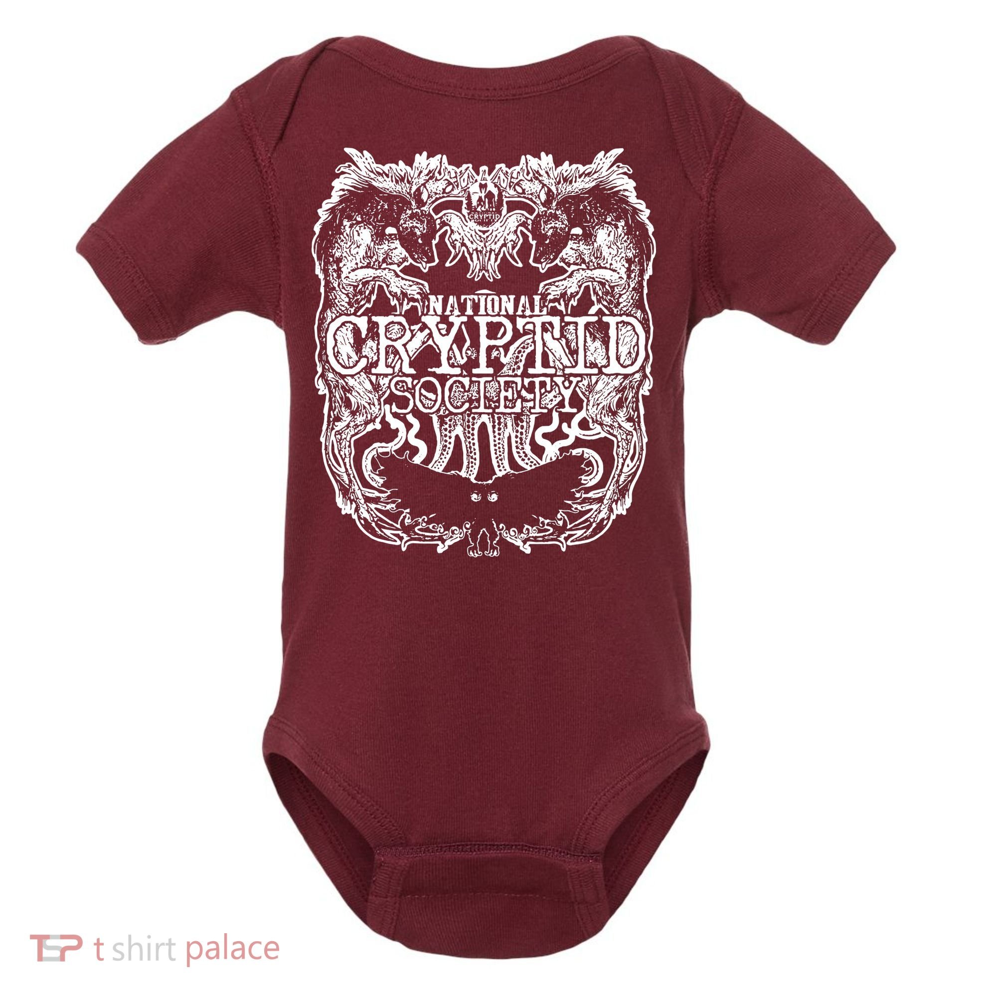 National Cryptid Society Wendigo Giant Octopus Mothman Beast Baby Bodysuit