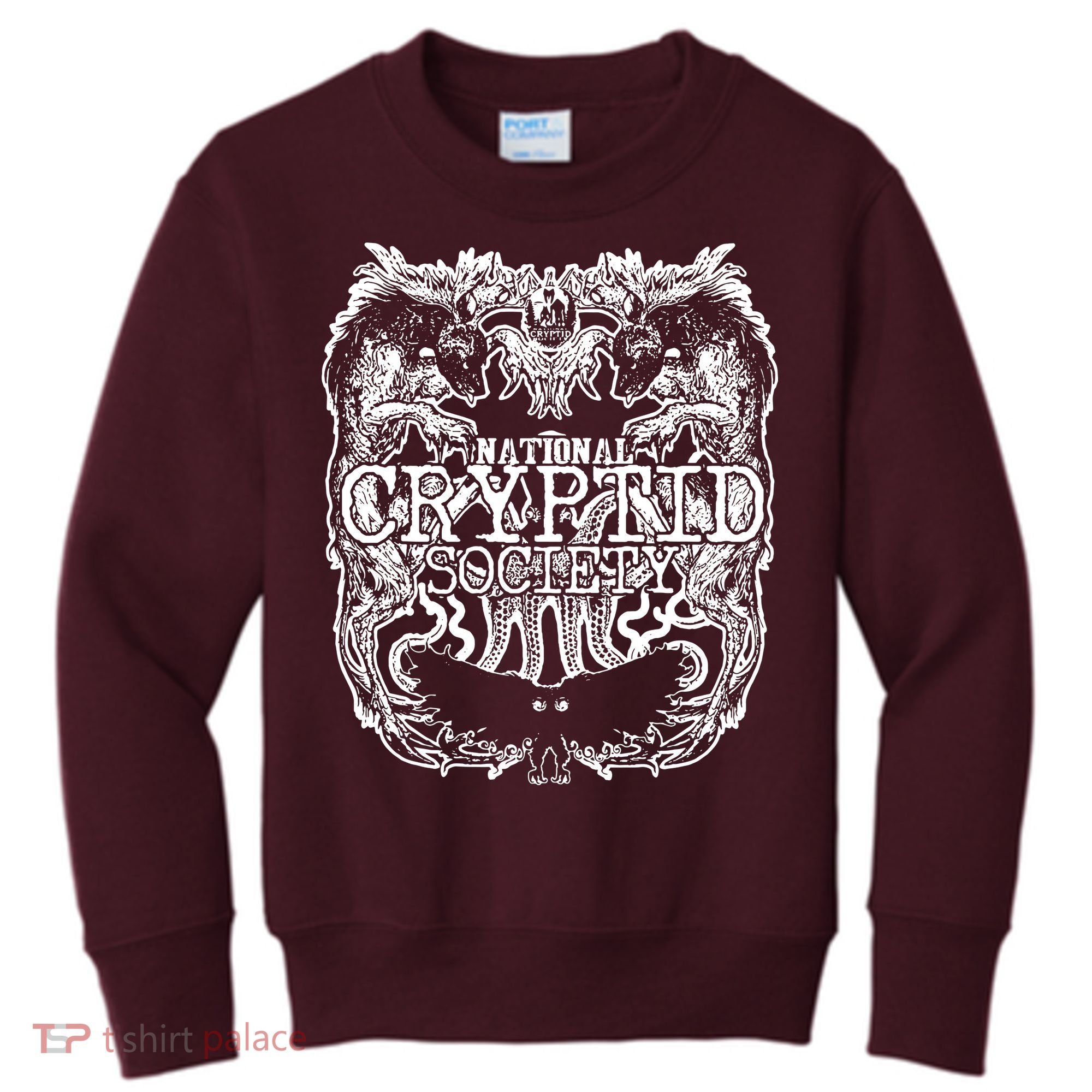 National Cryptid Society Wendigo Giant Octopus Mothman Beast Kids Sweatshirt