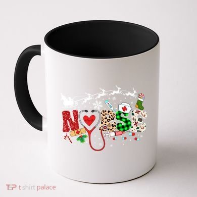 Nurse Christmas Stethoscope Nurses Pajamas Pjs Nursing Xmas Gift Coffee Mug