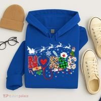 Nurse Christmas Stethoscope Nurses Pajamas Pjs Nursing Xmas Gift Hoodie thumb 4