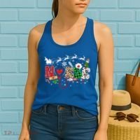 Nurse Christmas Stethoscope Nurses Pajamas Pjs Nursing Xmas Gift Women's Tank Top thumb 2