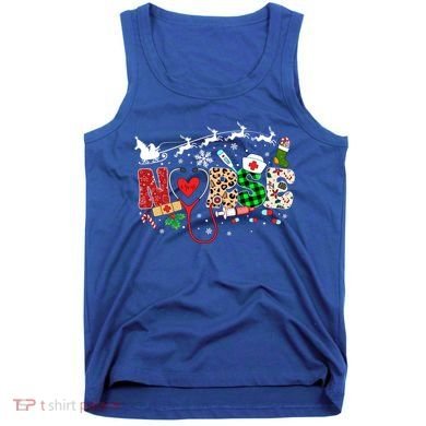 Nurse Christmas Stethoscope Nurses Pajamas Pjs Nursing Xmas Gift Tank Top
