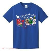 Nurse Christmas Stethoscope Nurses Pajamas Pjs Nursing Xmas Gift Kids T-Shirt thumb 0