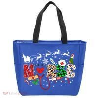 Nurse Christmas Stethoscope Nurses Pajamas Pjs Nursing Xmas Gift Tote Bag thumb 0