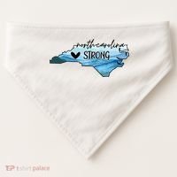 North Carolina Strong Western Nc Hurricane USA-Made Doggie Bandana thumb 0