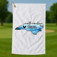 North Carolina Strong Western Nc Hurricane Golf Towel thumb 1