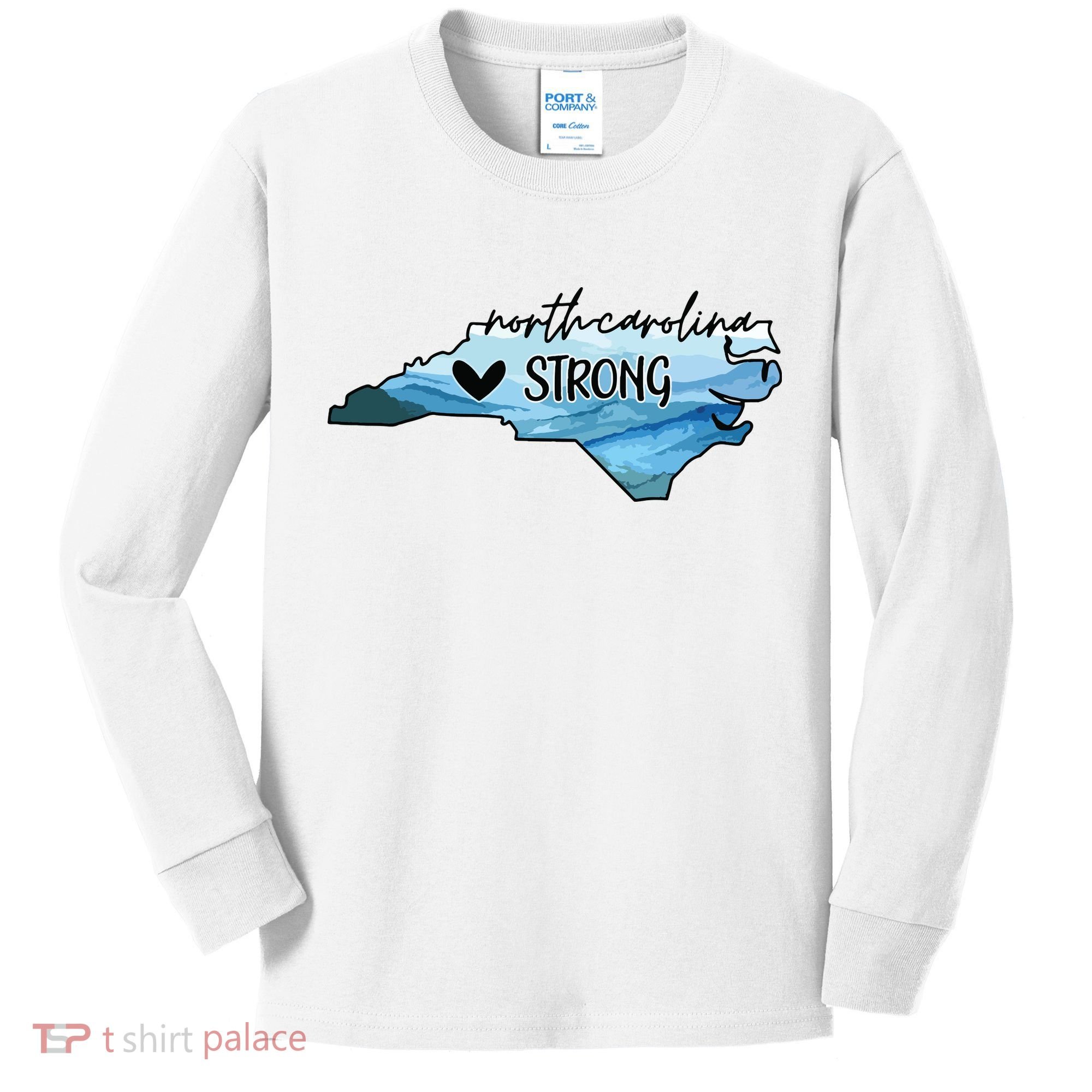 North Carolina Strong Western Nc Hurricane Kids Long Sleeve Shirt