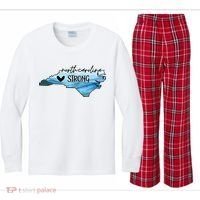 North Carolina Strong Western Nc Hurricane Kids Long Sleeve Plaid Pajama Set thumb 0