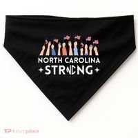 North Carolina Strong Support Nc Flag USA-Made Doggie Bandana thumb 0
