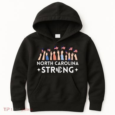 North Carolina Strong Support Nc Flag Kids Hoodie